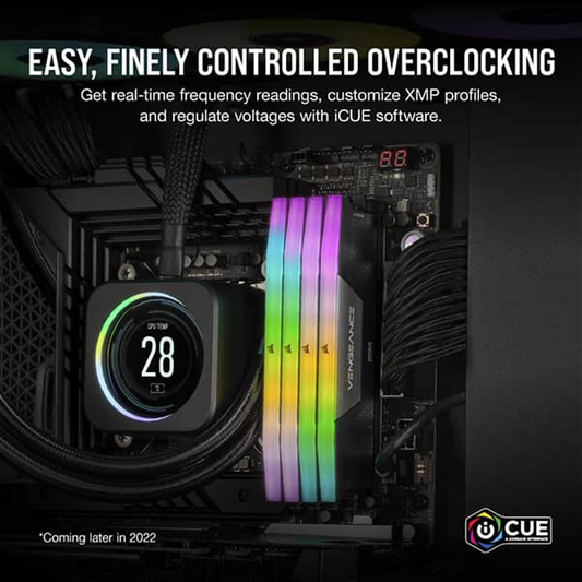 Mémoire Corsair Vengeance RGB 32GB ( 2 x 16GB ) DDR5 6000MHz 1.35v - Noir