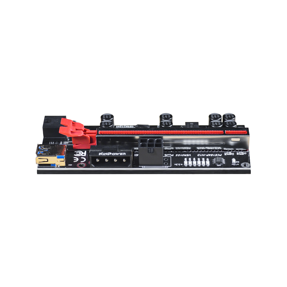 Carte Riser PCI-Express VER010S 16x à 1x Extension Graphique Dual-6pin Molex