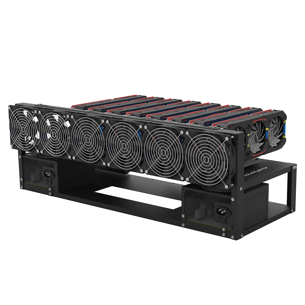 Cadre Rig Mining Ouvert Support 8 GPU Pour l'extraction Crypto Monnaie