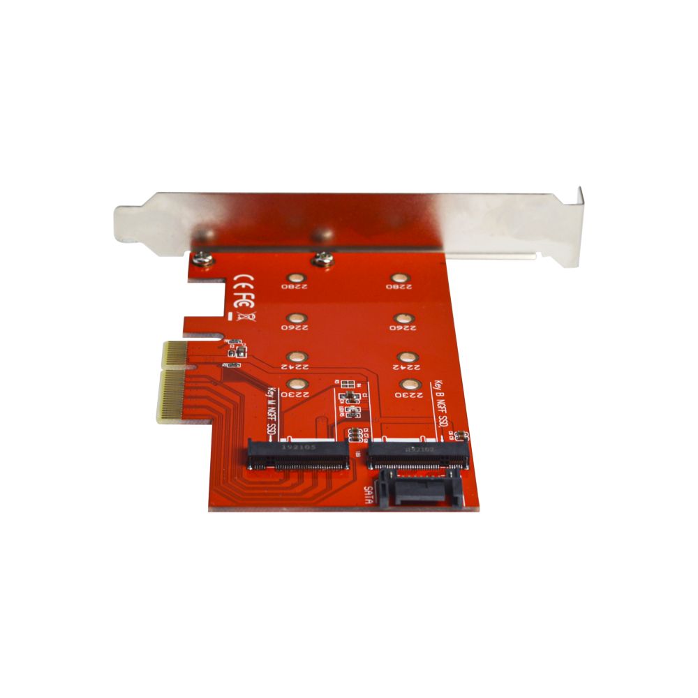 Caddy Carte PCI Express 4X Supporte SSD Format M.2 NGFF M.2 NVME 2 en 1