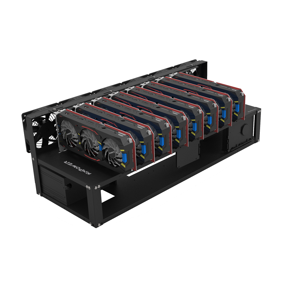 Cadre Rig Mining Ouvert Support 8 GPU Pour l'extraction Crypto Monnaie