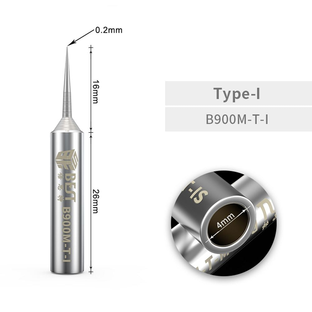 BST-B900M-T Lot de 2 pointes de fer à souder à fil volant en cuivre de 0,2 mm sans oxygène