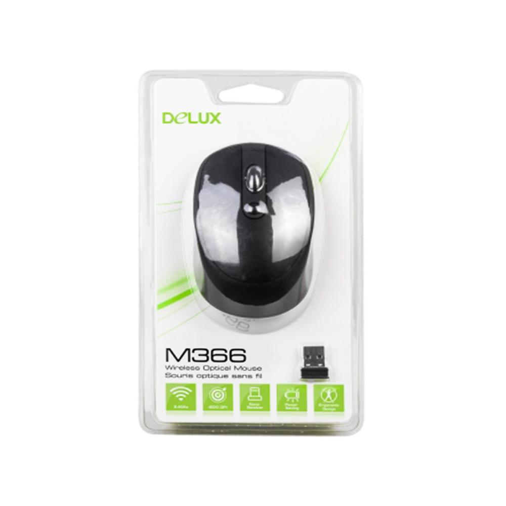 Souris Sans fil Delux M366GX 1600 DPI 3 Boutons