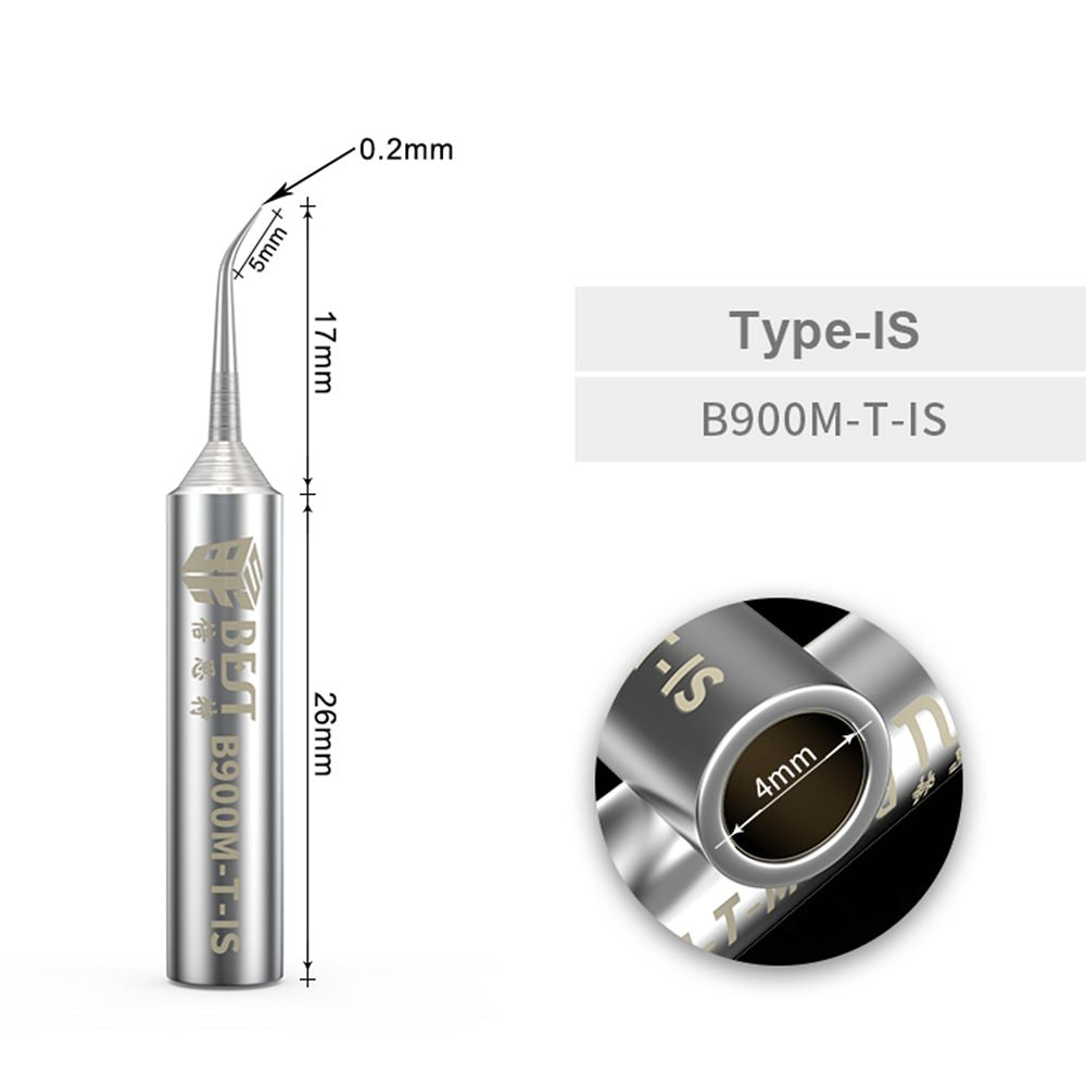 BST-B900M-T Lot de 2 pointes de fer à souder à fil volant en cuivre de 0,2 mm sans oxygène