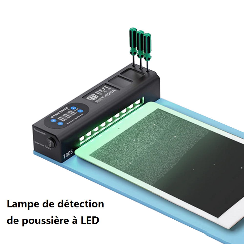 BST-928A 350W Séparateur de chauffage d'écran Tablette et Smartphone