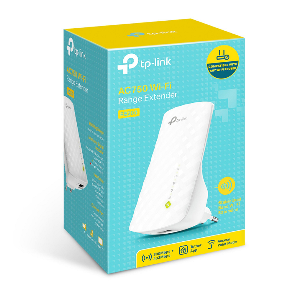Répéteur WiFi 5 bi-bande TP-Link RE200 (AC750 Mbps)