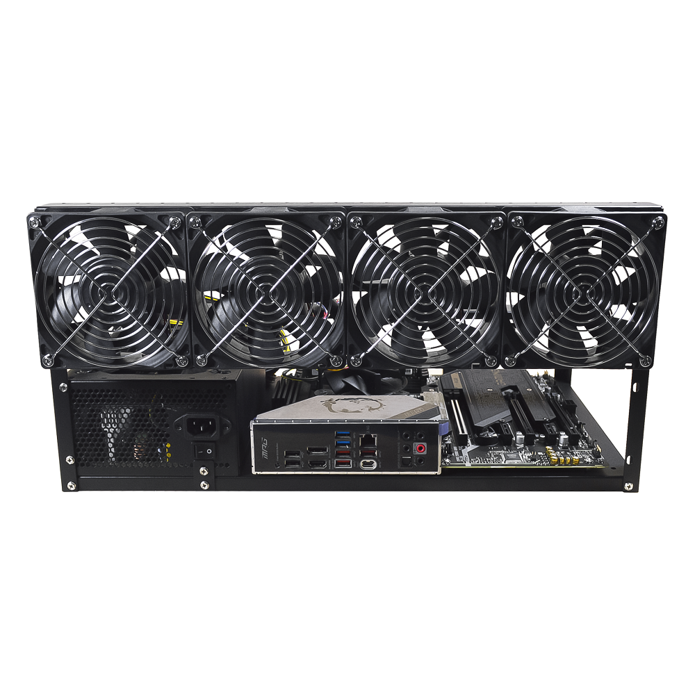 Cadre Rig Mining Ouvert Support 6 GPU Pour l'extraction Crypto Monnaie