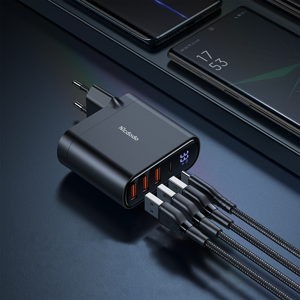 Chargeur Prise Secteur Charge Rapide 4 ports USB PD et QC 4.5A 33W