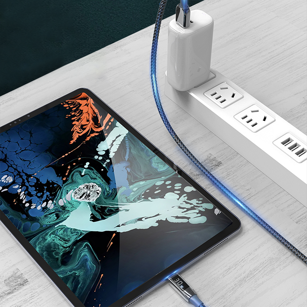 Câble USB Charge Rapide Type C Mâle vers USB A Mâle 5V-6A 30W QC 1.2M