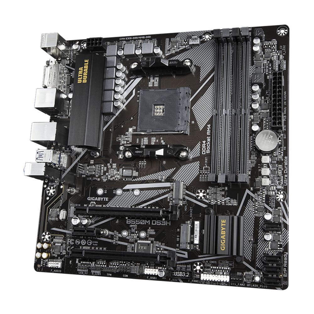 Carte Mère GIGABYTE B550M DS3H Pour Socket AMD AM4