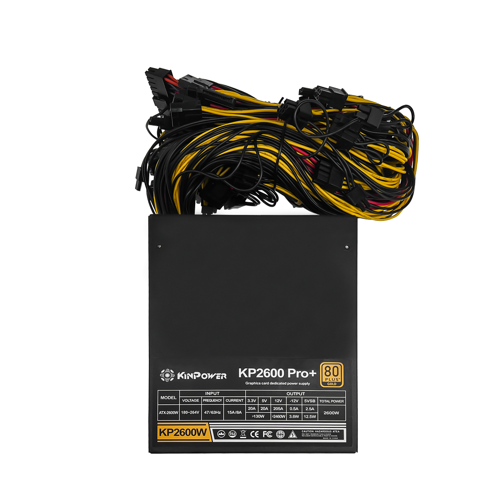 Alimentation Rig Minage ATX 2600W Pro+ 80 Plus Gold