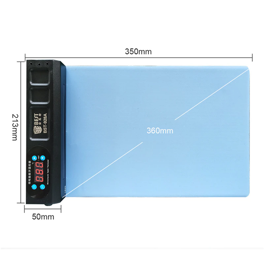 BST-928A 350W Séparateur de chauffage d'écran Tablette et Smartphone