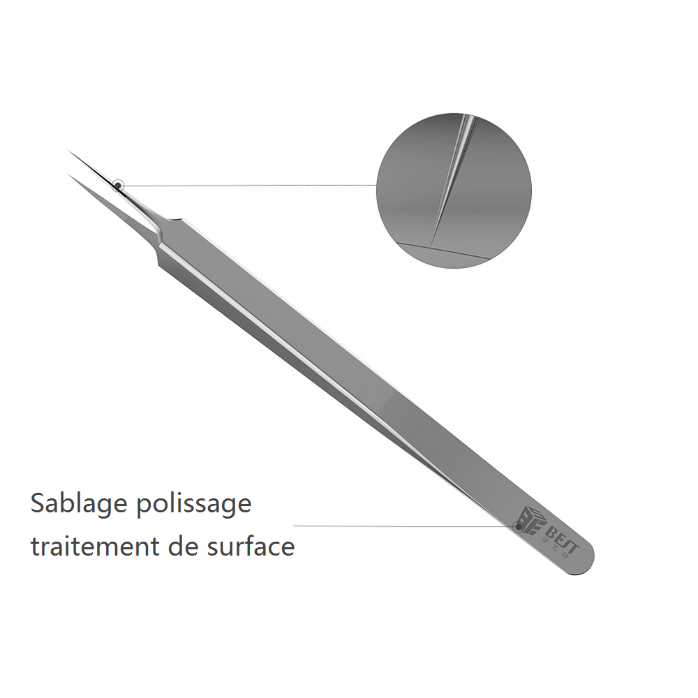 BST-Q2 Pince à épiler en acier inoxydable