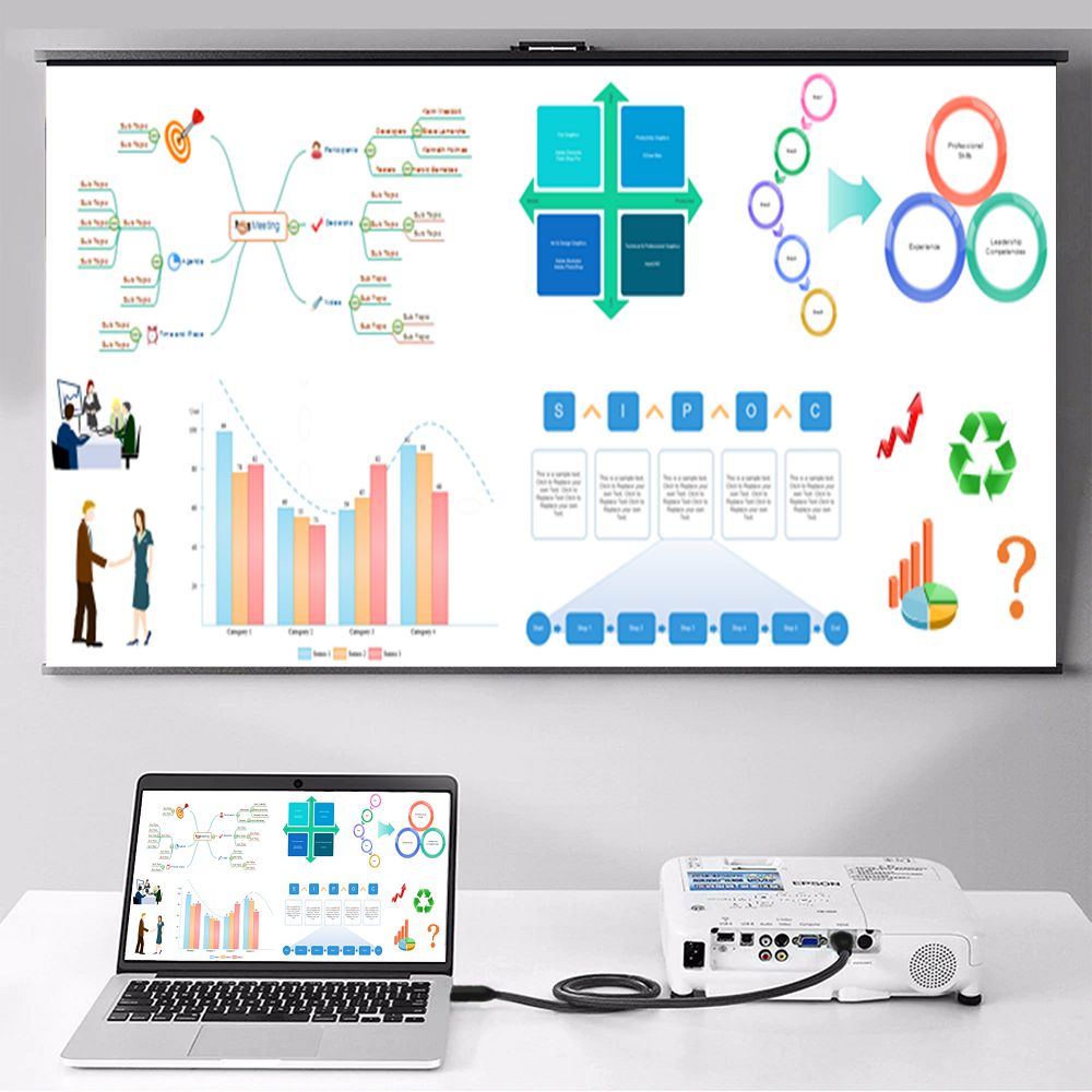 Kinpower Câble HDMI Micro HDMI Mâle Mâle 1.8M 3840 x 2160 1080P UHD Hight Speed