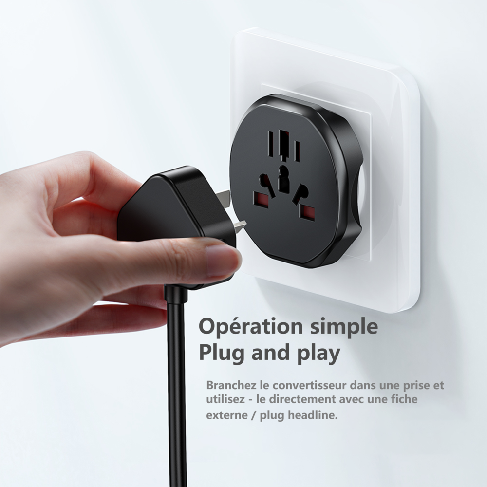Adaptateur de Voyage Prises Internationnal vers France