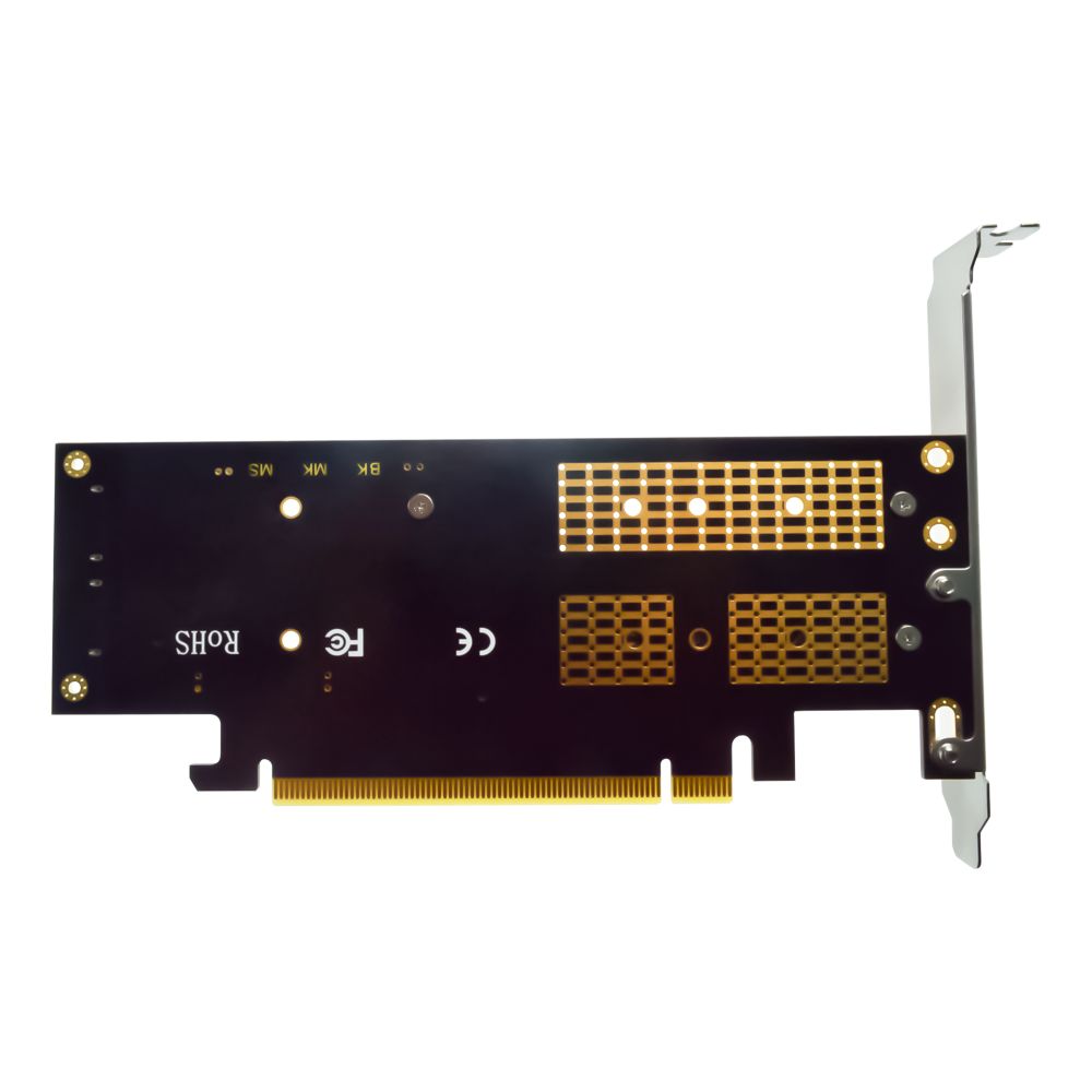 Caddy Carte PCI Express 16X Supporte SSD Format M-SATA M.2 NGFF M.2 NVME 3 en 1