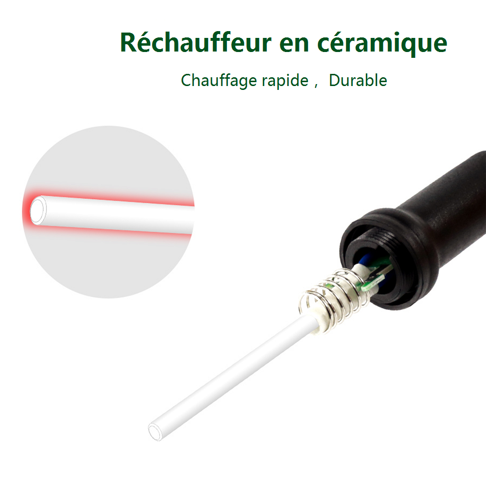 BST-102C Fer à souder 60W-90W réglable à température sans plomb
