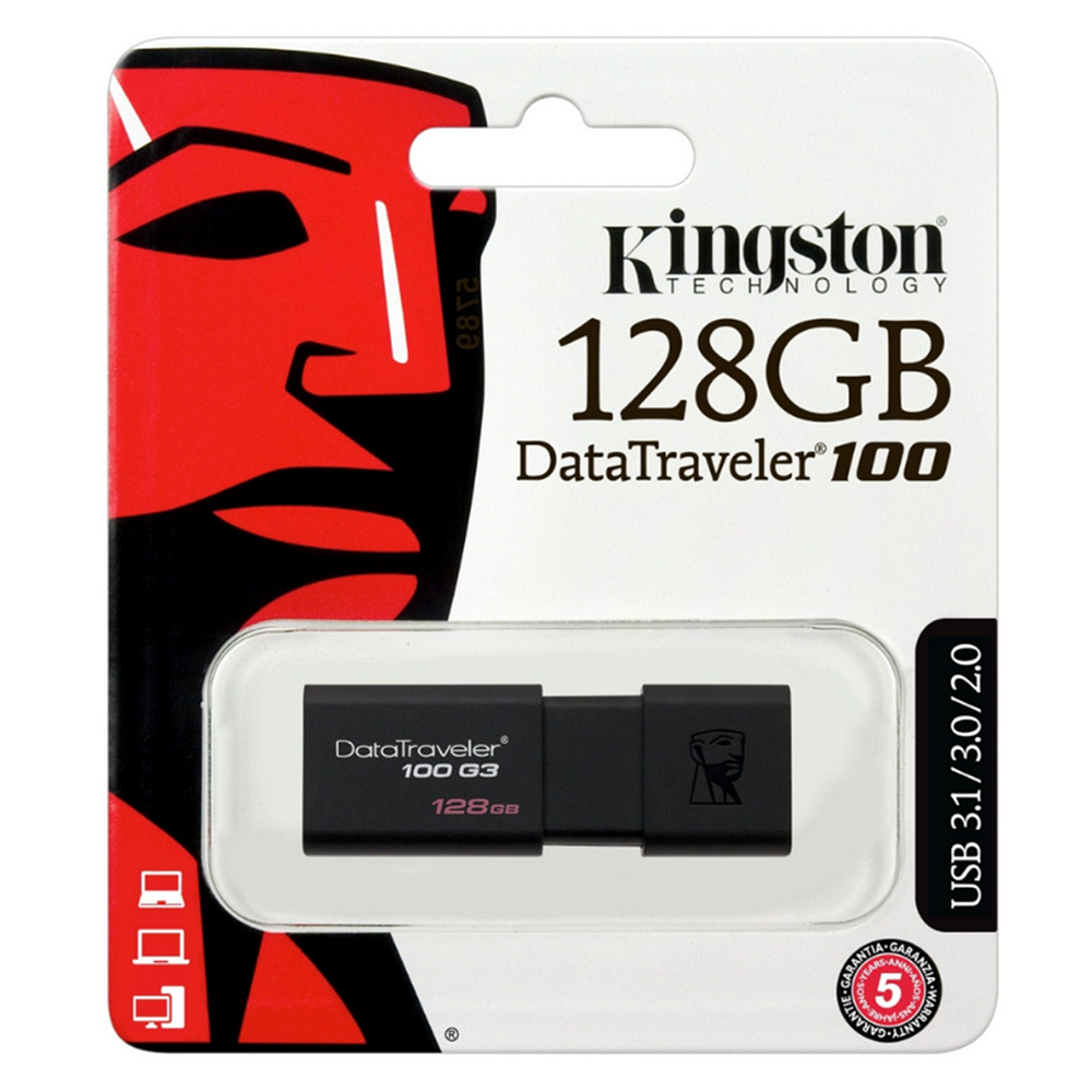 Kingston Clé USB 3.1 DataTraveler 100 G3 128Go