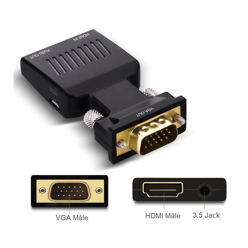 Kinpower Adaptateur convertisseur HDMI vers VGA