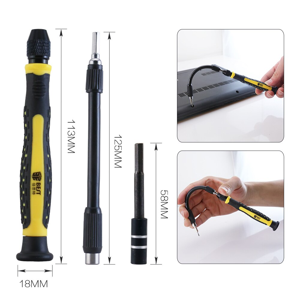 BST-8921 Kit d'outils de réparation de jeu de tournevis multifonction de précision 33 en 1 pour Smartphone Tablette et Ordinateur