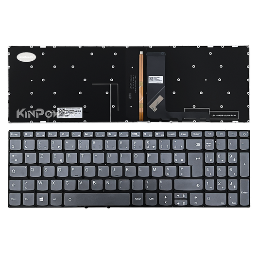 Clavier Azerty Français Compatible avec Lenovo Ideapad 330-15ARR Rétro-éclairage