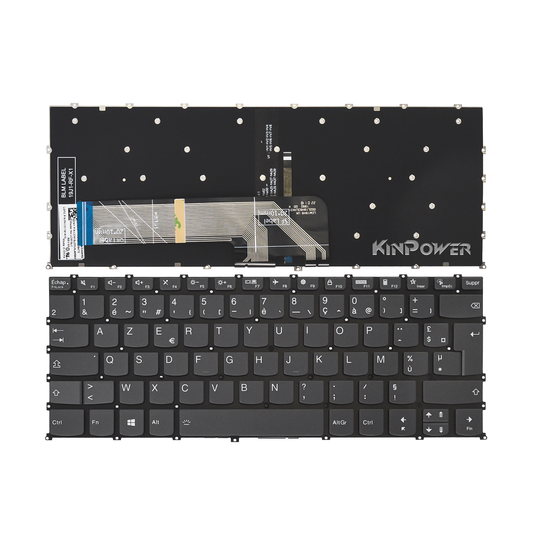Clavier Azerty Français Compatible avec Lenovo Ideapad 3-14ALC6 Rétro-éclairage