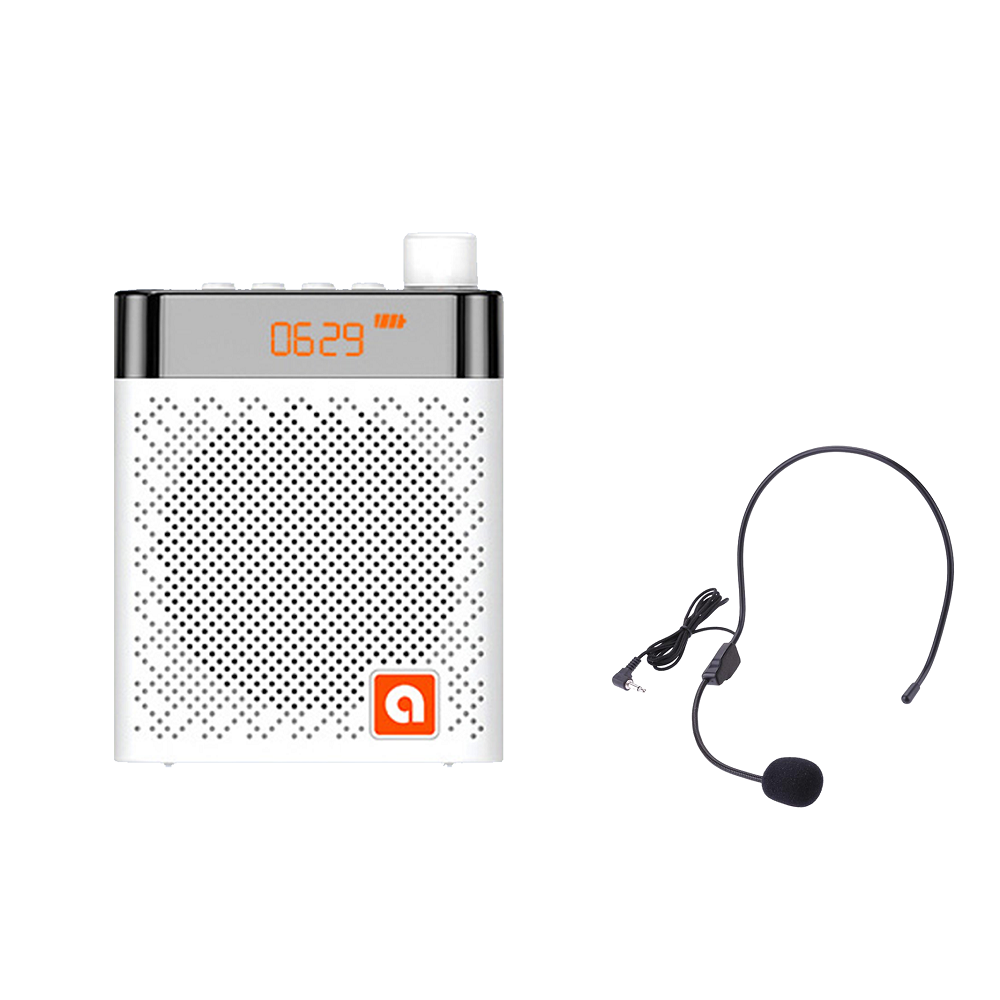 Amplificateur de voix portable acec micro-casque filaire support bluetooth et carte micro SD