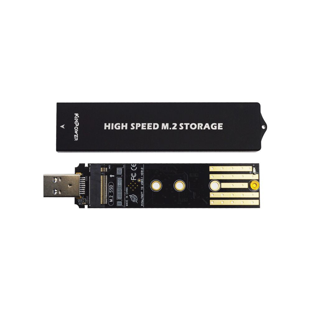 Boîtier externe pour disque dur SSD M.2 NGFF et M.2 Nvme 2 en 1 vers USB Type C v3.1