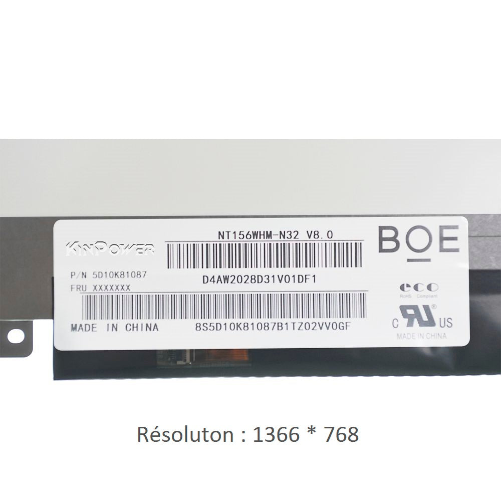 B156XTN04.5 Dalle Ecran 15.6' LED Slim 30 Pin Pour Ordinateur Portable