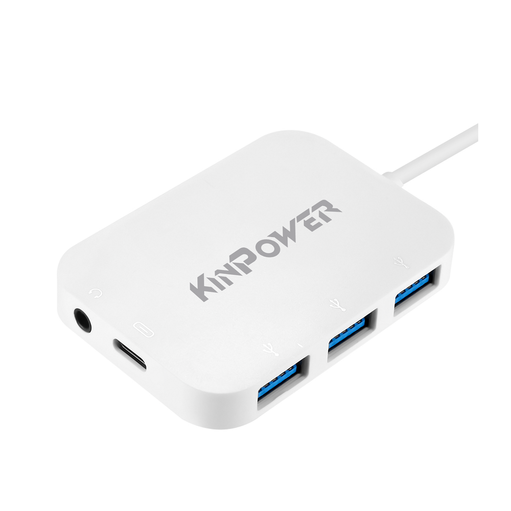 Adaptateur Concentrateur Type C vers Ports Hub USB OTG,Prise Audio 3.5mm et port de charge Type C 3 en 1