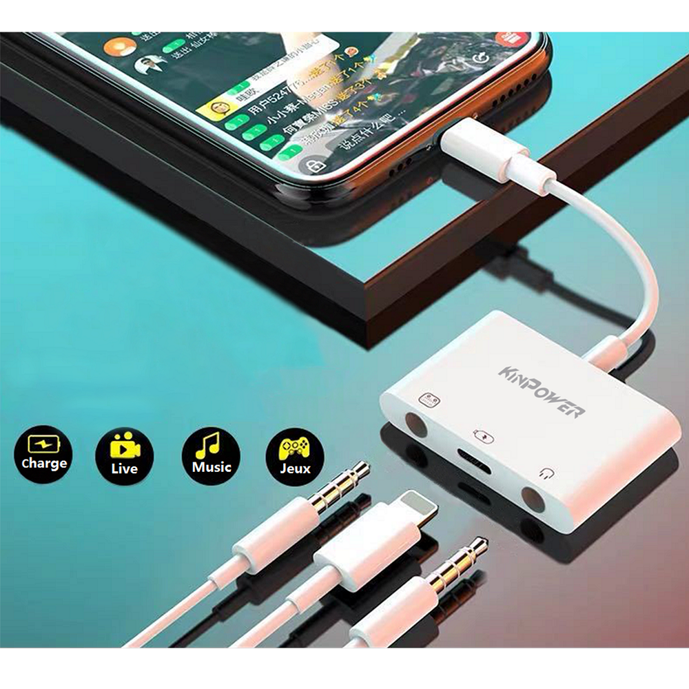 Adaptateur convertisseur de carte son d'émission en direct pour Smartphone