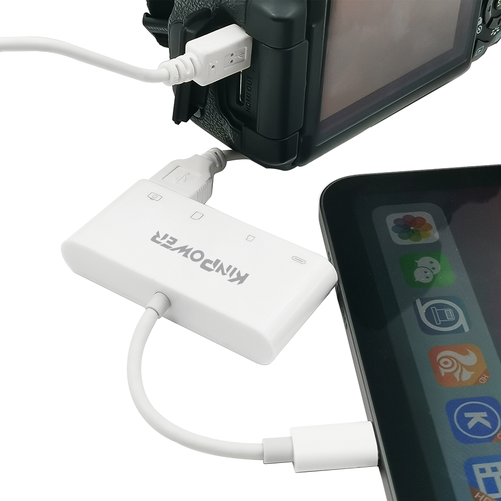 Adaptateur Concentrateur Type C vers Port USB OTG,Lecteur SD/TF et Port de charge Type C 3 en 1
