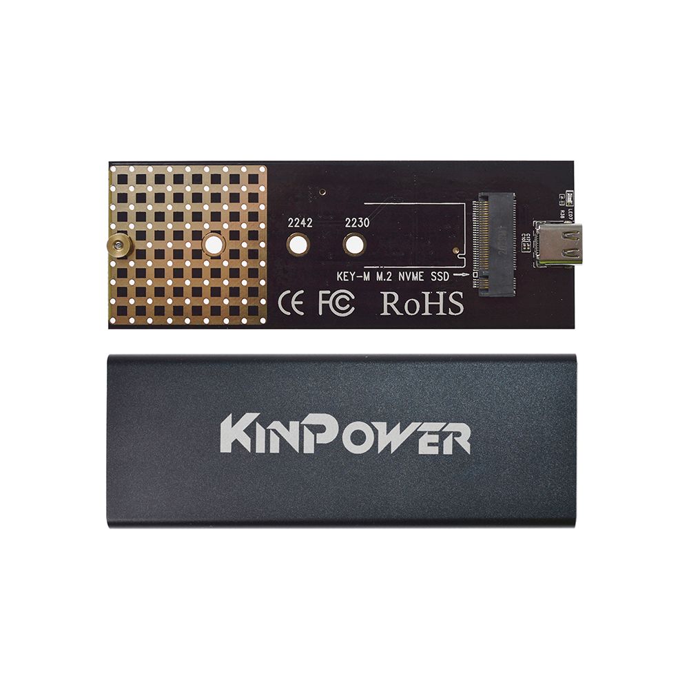 Boîtier externe pour disque dur SSD M.2 Nvme M Key vers USB Type C v3.1