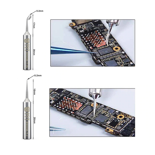 BST-B900M-T Lot de 2 pointes de fer à souder à fil volant en cuivre de 0,2 mm sans oxygène