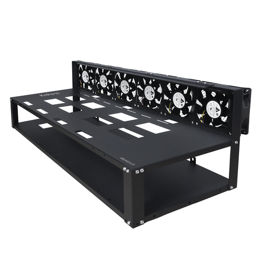 Cadre Rig Mining Ouvert Support 8 GPU Pour l'extraction Crypto Monnaie