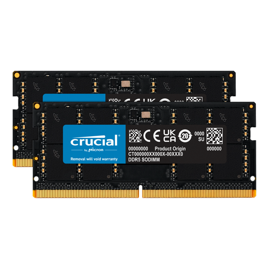 Mémoire So-Dim Crucial 32GB Kit ( 2 x 16GB ) DDR5 4800MHz CL40 1.1v