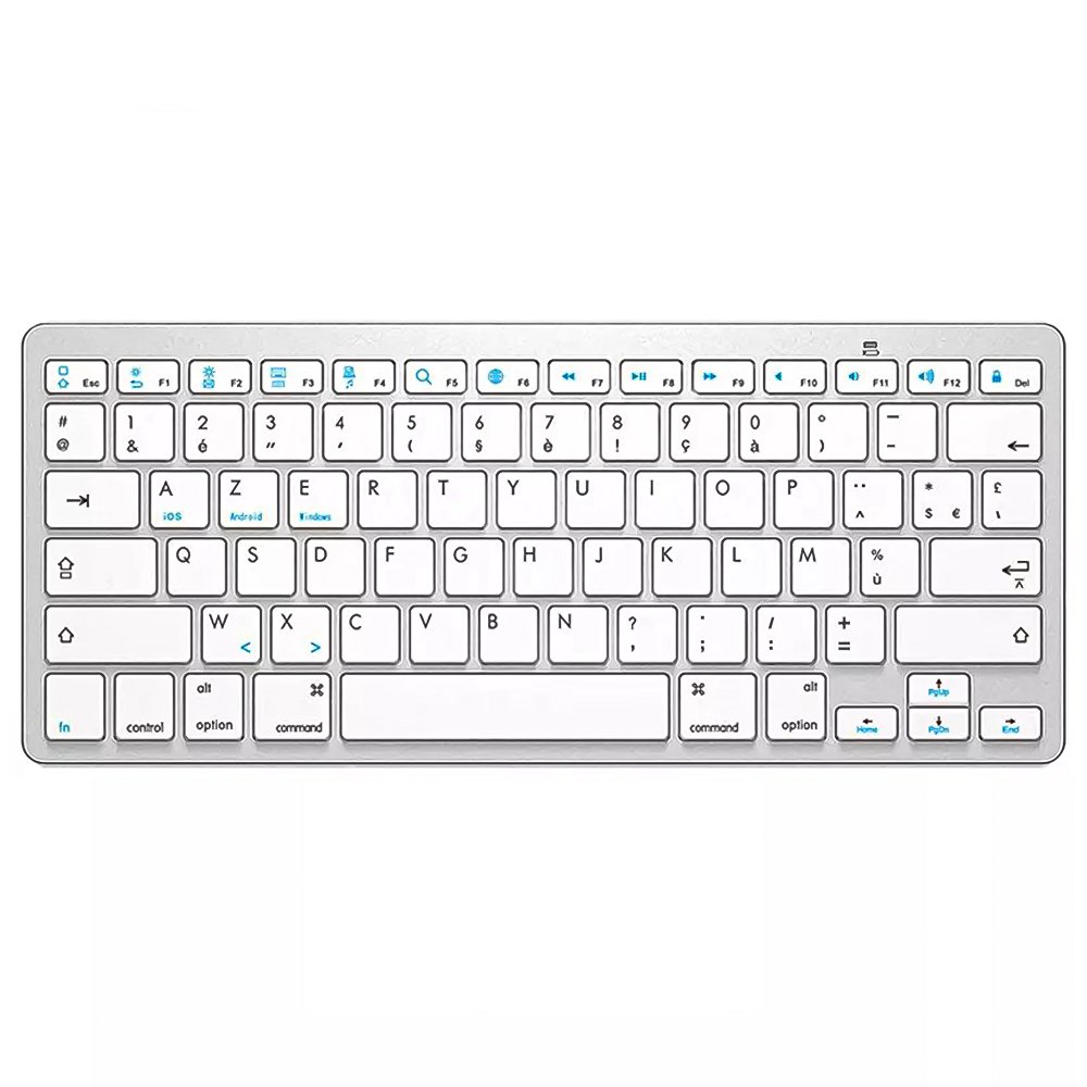 Clavier Azerty Kinpower WB-8022 Bluetooth Design Touch ultra-slim sans fil pour Mac Windows Android