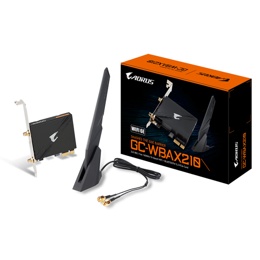 Gigabyte GC-WBAX210 Carte PCI Express sans fil Wi-Fi AC 2400Mbps + Bluetooth 5.2