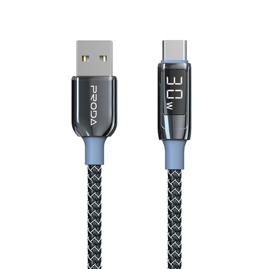 Câble USB Charge Rapide Type C Mâle vers USB A Mâle 5V-6A 30W QC 1.2M