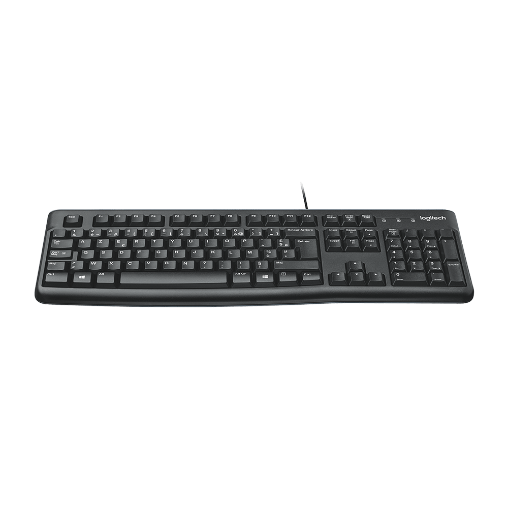 Clavier Azerty Logitech K120 pour ordinateur de bureau avec fil USB
