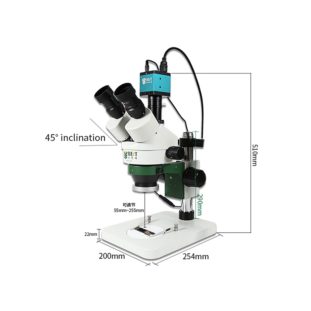 BST-X6 Caméra de microscope trinoculaire pour réparer la carte mère