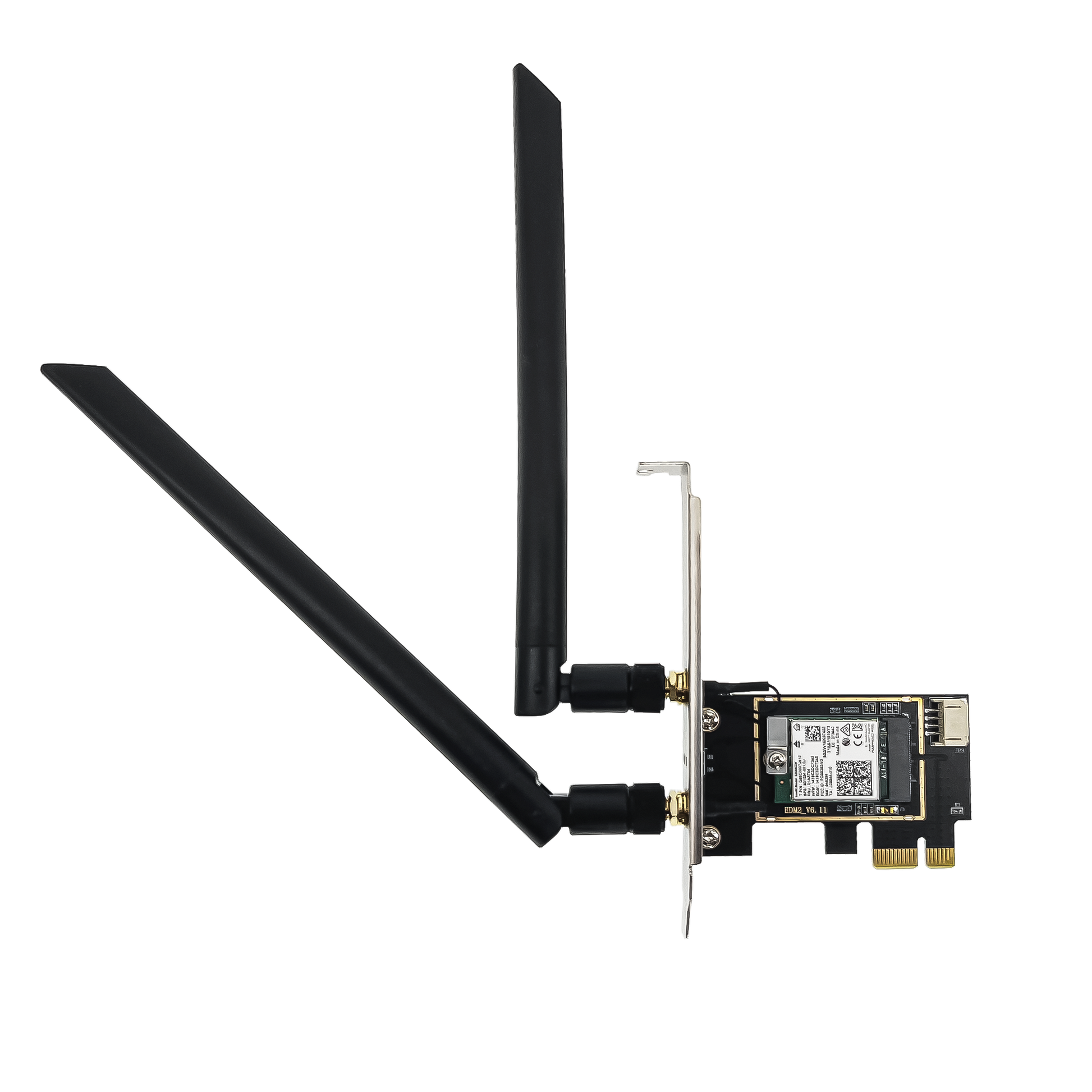 KinPower KP-AX210NGW Carte PCI Express sans fil Intel AX210 Wifi 6E Dual Band 3000Mbps 802.11ax + Bluetooth 5.2