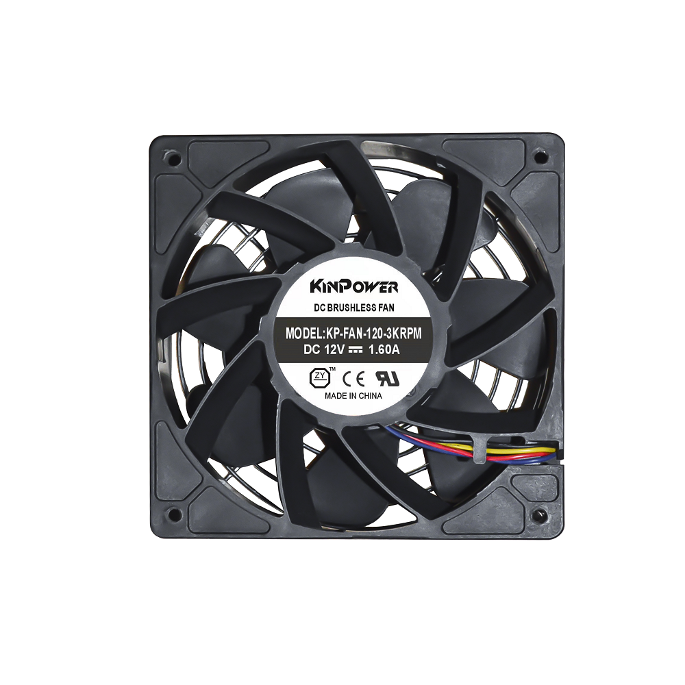 Lot de 4 Ventilateur 3000RPM DC 12V 1.6A  890CFM 55dBA 120 x 120 x 38 mm