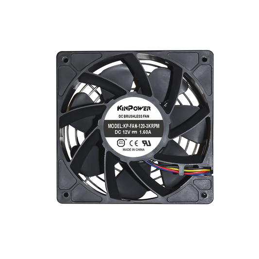 Lot de 4 Ventilateur 3000RPM DC 12V 1.6A  890CFM 55dBA 120 x 120 x 38 mm