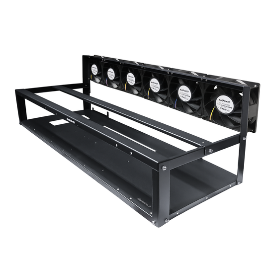 Cadre Rig Mining Ouvert Support 12 GPU Pour l'extraction Crypto Monnaie