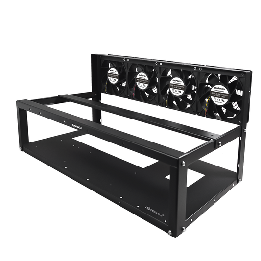 Cadre Rig Mining Ouvert Support 6 GPU Pour l'extraction Crypto Monnaie