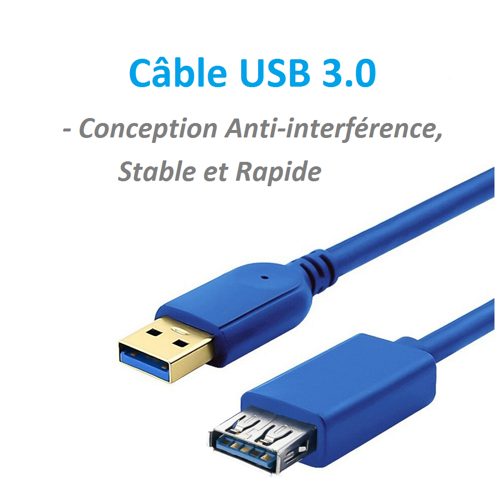 Kinpower Câble Rallonge USB 3.0 A Mâle vers A Femelle