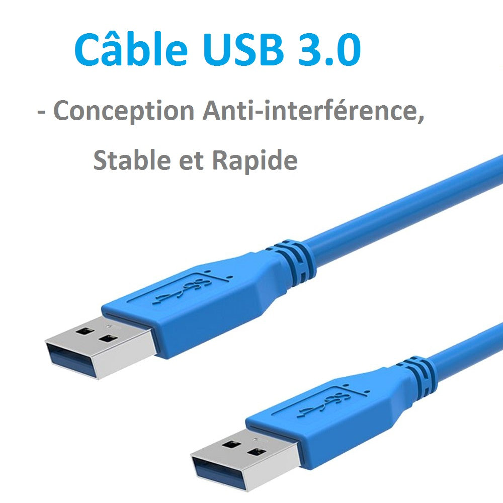 Kinpower Câble USB 3.0 A-A Mâle Mâle 1.8M