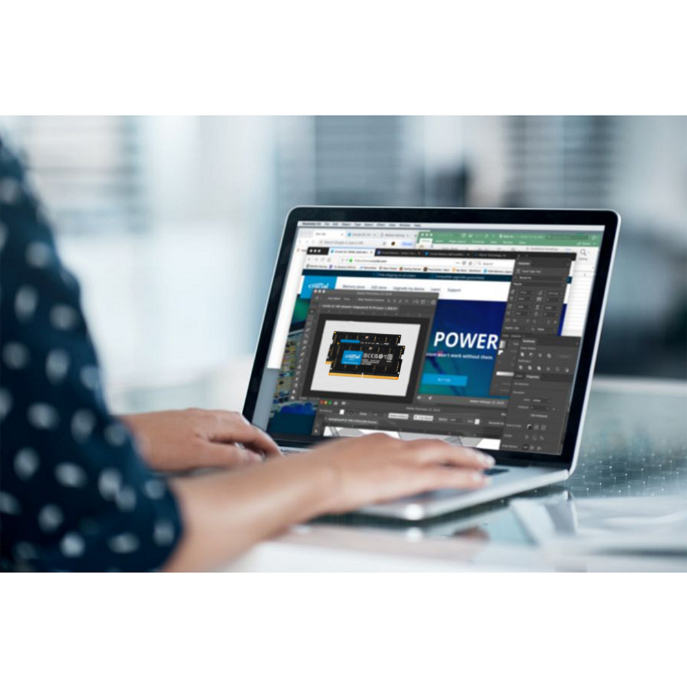 Mémoire So-Dim Crucial 32GB Kit ( 2 x 16GB ) DDR5 4800MHz CL40 1.1v