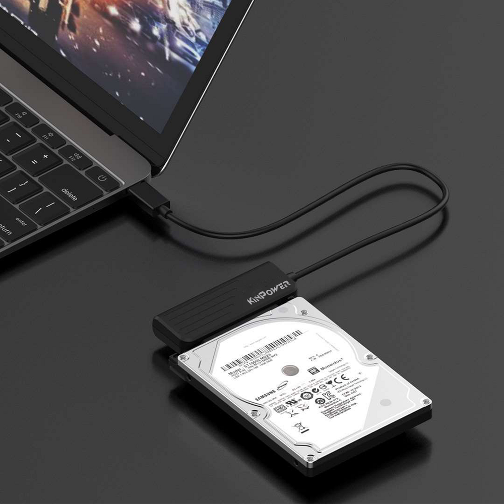 Kinpower Adaptateur USB Type C vers SATA 2.5" HDD auto-alimenté